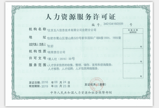 人力資源服務(wù)許可證